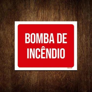 Imagem de Placa Vermelha Sinalização - Bomba De Incêndio 36X46