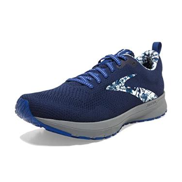 Imagem de Brooks Tênis de corrida masculino Revel 5 Neutral, Azul/Azul Verdadeiro/Branco, 44
