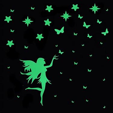 Imagem de 47 Imagens Adesivos Brilham no Escuro Fosforescentes Fada, Estrelas e Borboletas - Decoração Quarto Infantil