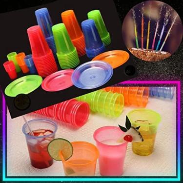 Imagem de Kit Festa Completa Balada Neon com Vela Vulcão 100 Pessoas