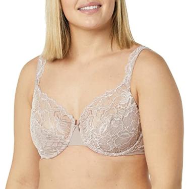 Imagem de Bali Sutiã feminino Lace Desire com aro, sutiã de renda de cobertura total com bojo com aro, Blush noturno, (40) C