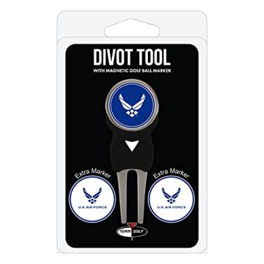 Imagem de Team Golf Ferramenta de divota da Força Aérea Militar com 3 marcadores de bola de golfe, os marcadores são esmaltados magnéticos de dois lados removíveis