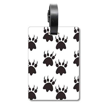 Imagem de Desenho de garra de animal simples impressão de passo bolsa etiqueta de bagagem cartão pendurado etiqueta de etiqueta de etiqueta, Multicolorido.