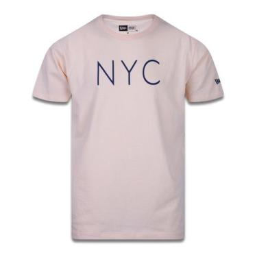 Imagem de Camiseta Nyc New York City Sweet Winter Amarelo Laranja Rosa New Era