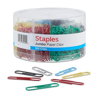 Imagem de Grampos de papel revestido de vinil da Staples,, Jumbo