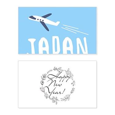Imagem de Cartão de felicitações para viagens de avião japonês Wellcome Ano Novo Cartão Bless Mensagem presente