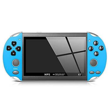 Imagem de XUANWEI Console de videogame portátil X7 8GB PSP Video Gameconsole Player integrado Consola de videogame portátil Console de videogame com joystick duplo portátil