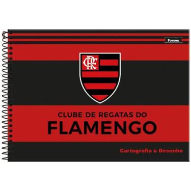 Imagem de Caderno Cartografia E Desenho Capa Dura Espiral 96 Folhas Flamengo - F