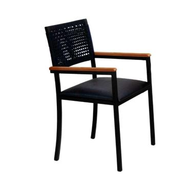 Imagem de cadeira madri com braço preta