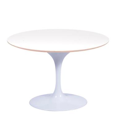Imagem de Mesa Saarinen Oval Fórmica Branca 235x122cm - Base Branca
