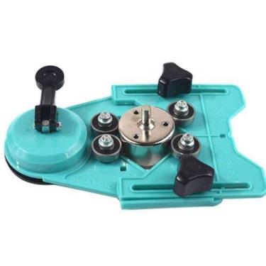 Imagem de Suporte De Fixação Guia Ventosa Furar Porcelanato Broca Azul