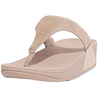 Imagem de FitFlop EJ8323-080 LULU Sandálias de dedo com enfeite de cristal ouro rosa US10