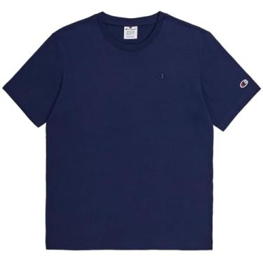 Imagem de Champion Camiseta masculina clássica, camiseta diária para homens, camiseta masculina macia confortável (reg. ou grande e alto), (Coleção 2024) Marinha Francesa, XXG
