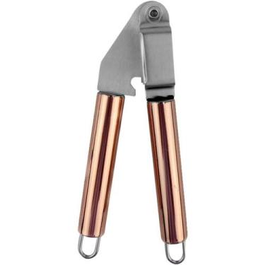 Imagem de Espremedor De Alho De Inox Com Cabo Metalizado Cobre Rose Gold - Clink