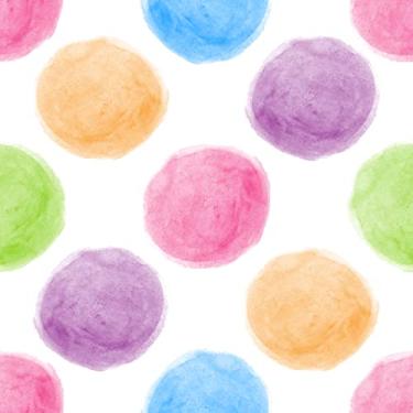 Imagem de ReWallpaper Papel de parede de bolinhas em aquarela rosa/azul/verde papel de parede para quarto decalques de parede de bolinhas coloridas papel de contato autoadesivo branco adesivos removíveis berçário infantil 40 cm × 3 m