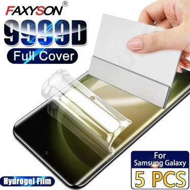 Imagem de FAXYSON-Anti-Spy curvo protetor de tela  filme hidrogel para Samsung Galaxy S24 S23 S22 S21 Ultra