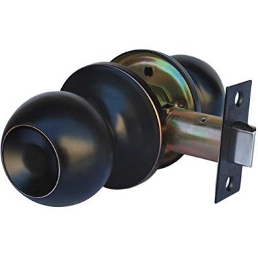 Imagem de Conjunto de maçanetas de porta de passagem Cronos para armários ou salas não privadas, bronze polido a óleo