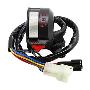 Imagem de Farol de partida do motor com controle do interruptor esquerdo do guidão, substituição para Yamaha YFM Big Bear 250/400 Grizzly 350/400/660 Kodiak 400/450 Wolverine 350/450 Raptor 350/660 Bruin,