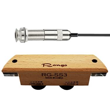 Imagem de Captador de guitarra acústica microfone de contato transdutor piezo violoncelo banjo ukulele bandolim captador de microfone para guitarra (captador de madeira de faia)