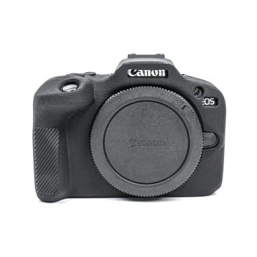 Imagem de MUZIRI KINOKOO Capa compatível com câmera Canon EOS R100, capa protetora de silicone macio para câmera sem espelho EOS R100/EOS R100 - antiarranhões, antiderrapante e ajuste fino - preta