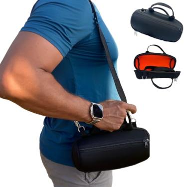 Imagem de Capa bolsa mini case Resistente a água Refoçada Compatível com I2GO, Caixa de Som JBL Flip6, MIFA com bolso