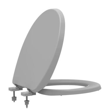 Imagem de Assento Universal Solution Polipropileno Soft Close Tupan Cinza