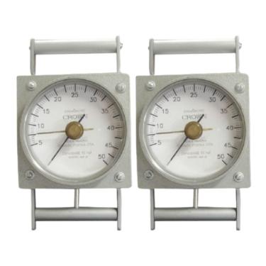 Imagem de Kit 2 Dinamômetro Analógico Força Circular Faixa 1 A 50Kgf Tração Braços Alumínio Exames Medidor Escapular Instrutherm