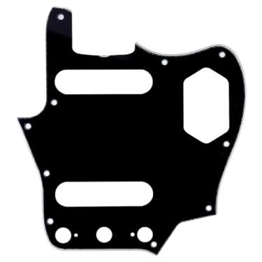 Imagem de Musiclily Pro 10 Furos 65 60s Escudo Estilo Vintage Pickguard para Guitarra Jaguar Americana,3 Camadas Preto