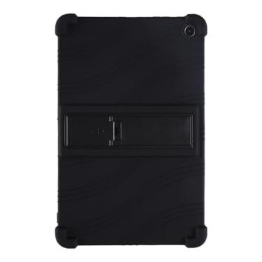 Imagem de Waillynice Capa infantil de silicone macio à prova de choque para Amazon Fire Max 11 capa para tablet PC de 11 polegadas com suporte para Fire Max 11 polegadas 2023 (preta, para Fire Max 11 2023)