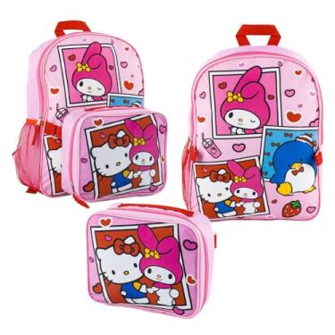 Imagem de Fast Forward Mochila Hello Kitty & My Melody de 40,6 cm com conjunto de lancheira combinando - 99144