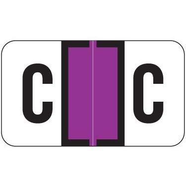 Imagem de Doctor Stuff - File Folder Labels, Alphabet Letter C, Ringbook Sheets, Jeter 5800 - JTAM Series Compatible Alpha Stickers, Purple, 15/16" x 1-5/8", 240 Labels