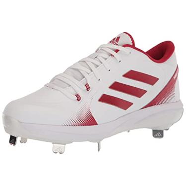 Imagem de Adidas Tênis de beisebol feminino EG5634, preto/prata/branco, Branco/Team Power Red/Solar Red, 36