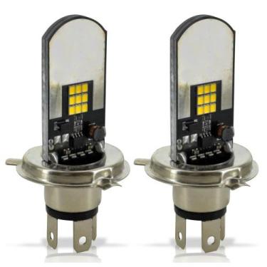 Imagem de Lâmpada LED H4 Slim 6.500K 12V a 24V Luz Branca - Autopoli