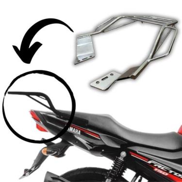 Imagem de Suporte Bagageiro Com Alça Reforçado Maciço Cromado Factor Fazer 150 1