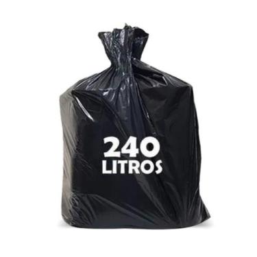 Imagem de Saco de Lixo Ecológico Preto 240 Litros com 100 unidades - Casa Limpa