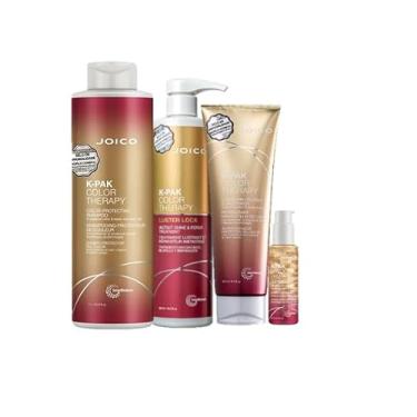 Imagem de Joico K-PAK Color Therapy Shampoo 1L Condicionador 250ml Tratamento 500ml Oil 63ml