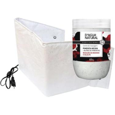 Imagem de Combo creme pimenta negra 650g cinta térmica abdominal  220v - Lilabel