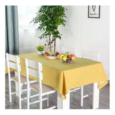 Imagem de Toalha De Mesa Retangular 4 Lugares Linho Rústico 1,40 X 1,40  - Outca