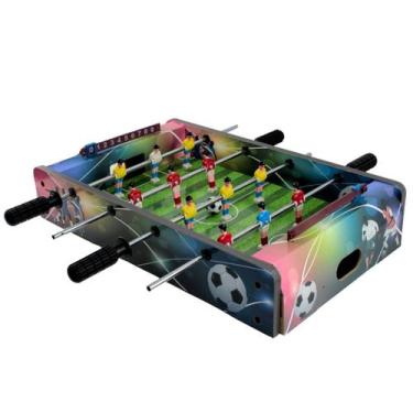 Imagem de Mesa Pebolim Brinquedo Totó Infantil Mini Jogo De Futebol - Futebol de