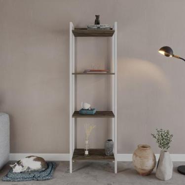 Imagem de Estante para Livros Industrial Aço Multiuso 4 Prateleiras 146cmx45cm A