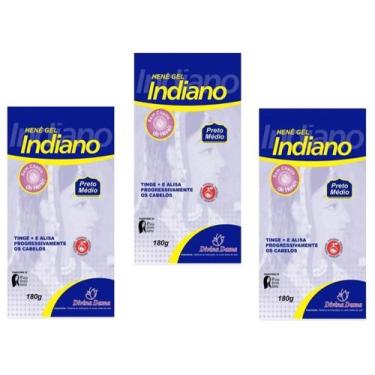 Imagem de Hene em Gel Divina Dama Indiano 07x180gr Preto Medio (Preto Natural) P