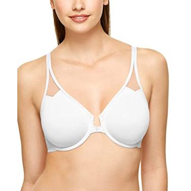 Imagem de Wacoal Body By Wacoal Sutiã feminino sem forro com aro e costas nadador, Branco, 36DD