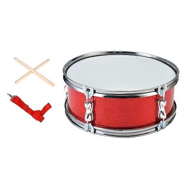 Imagem de TTETTZ Caixa de 11 Polegadas com Luvas de Prática Instrumentos Musicais Aprendizagem Musical Instrumento de Percussão Bateria Musical para Iniciantes Meninos, Vermelho