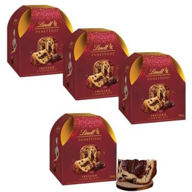 Imagem de 3x Panettone Lindt Chocolate TRUFADO 500g