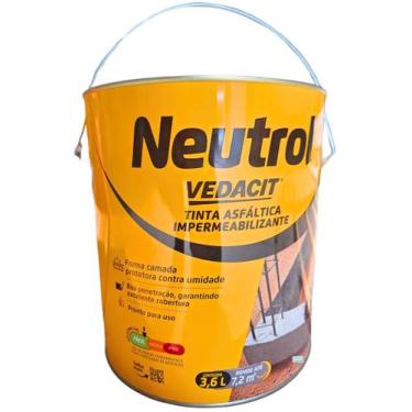 Imagem de Vedacit Neutrol Tinta Asfáltica Impermeabilizante 3,6 Litros