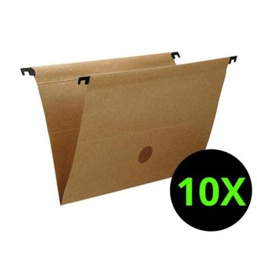 Imagem de Pasta Suspensa Kraft Padrão C/ Acessórios 10 Unidades - Golden Kraft