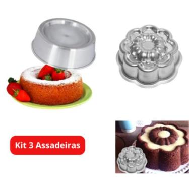 Imagem de Kit 2 Forma Margarida Ballerine e 1 Forma Ballerine Redonda Para Bolo 