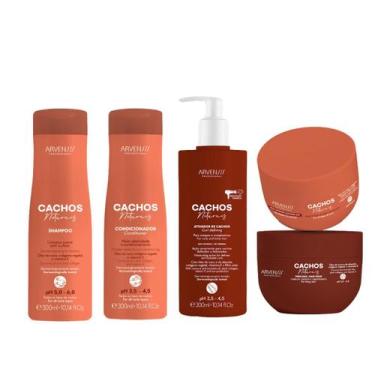 Imagem de Kit Arvensis Cachos Naturais Cabelos Crespos Vegano (5 Prod)