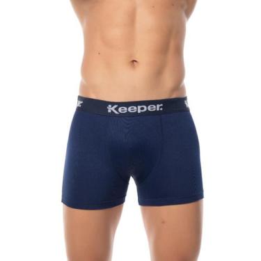 Imagem de Cueca boxer microfibra basic escolha as cores Keeper, Marinho, P (38/4