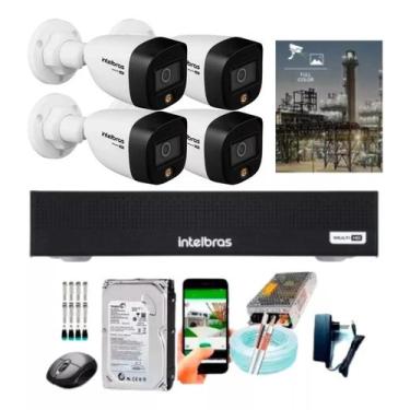 Imagem de Kit 4 Câmeras Intelbras Fullcolor 1220 Dvr Intelbras 3004
